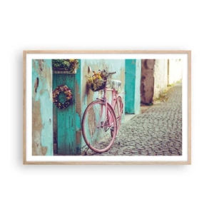 Poszter világos tölgy keretben - Mindjárt visszajövök - 91x61 cm