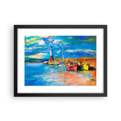 Poszter fehér keretben - Egy délután a szivárványos öbölben - 40x30 cm