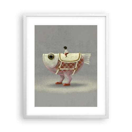 Poszter fekete keretben - A halas lovas - 40x50 cm