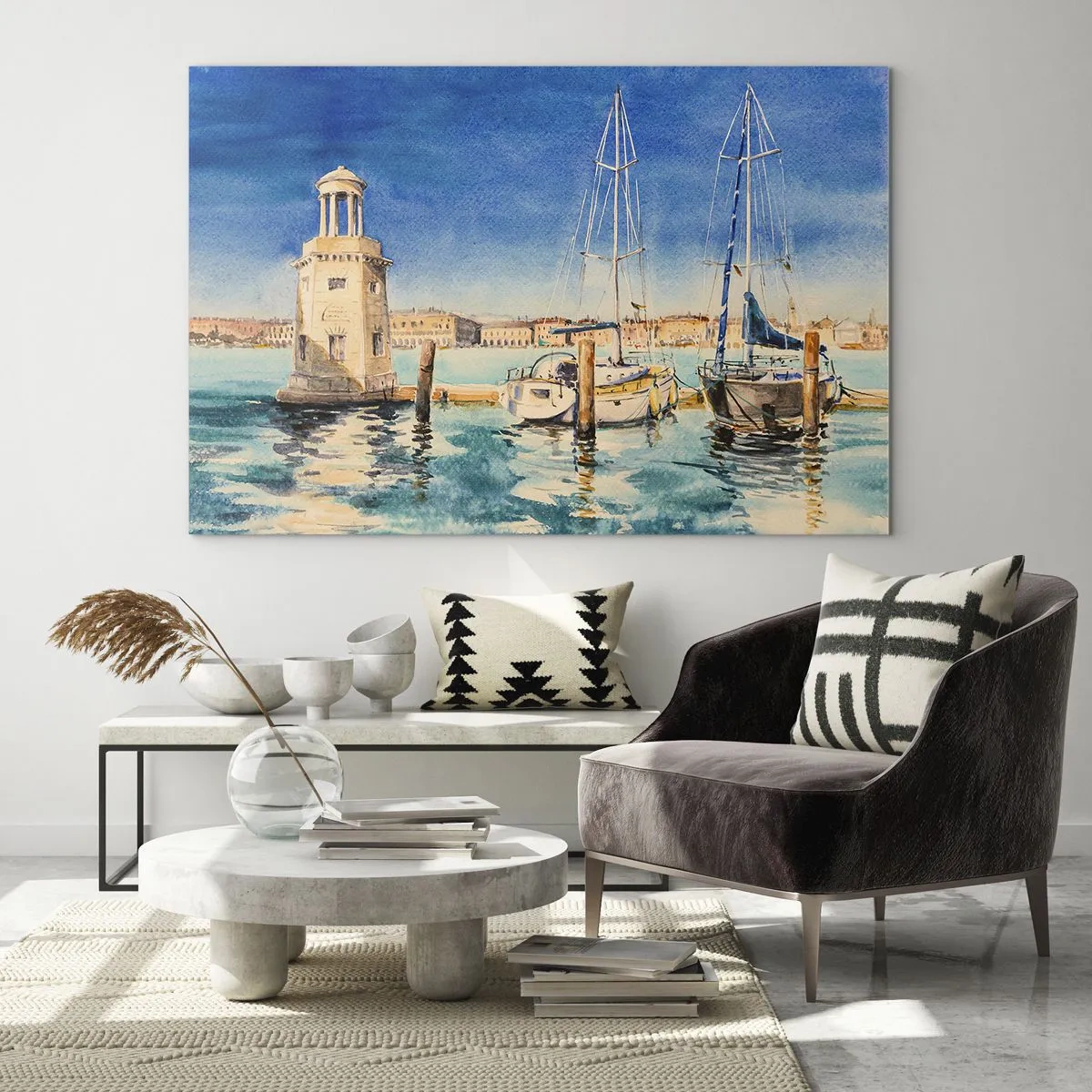 Üveg kép - Napos lagúna - 100x70 cm