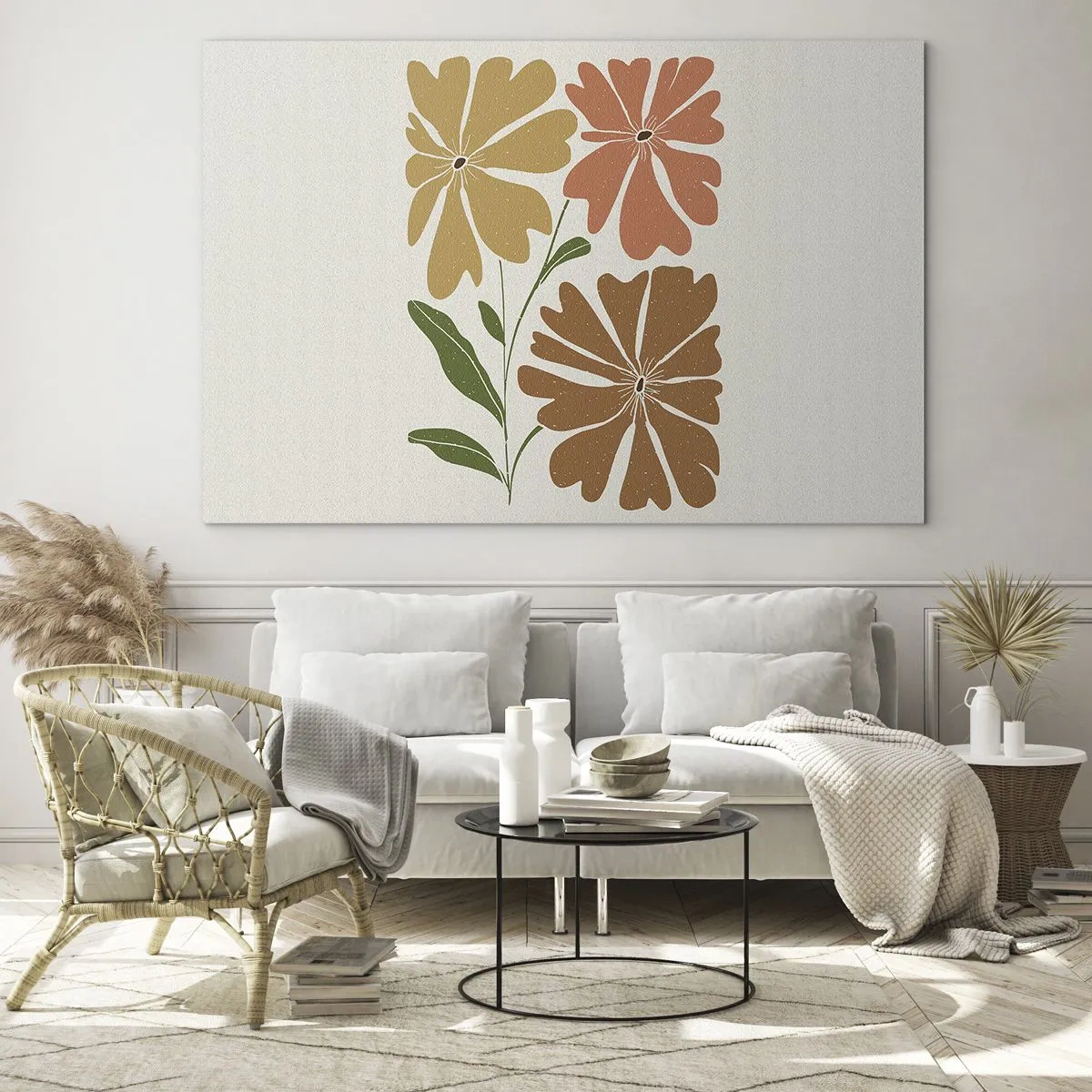 Üveg kép - Természet és geometria - 100x70 cm