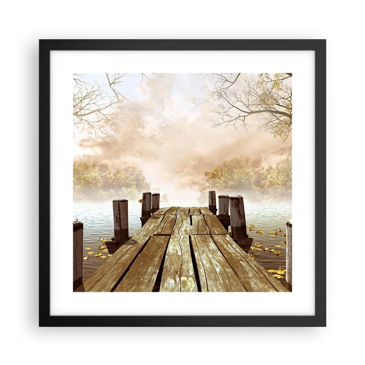 Poszter fehér keretben - Az ősz enyhe szomorúsága - 40x40 cm