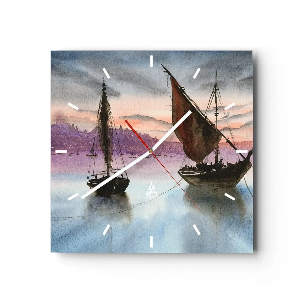 Falióra, Óra - Este a kikötőben - 30x30 cm