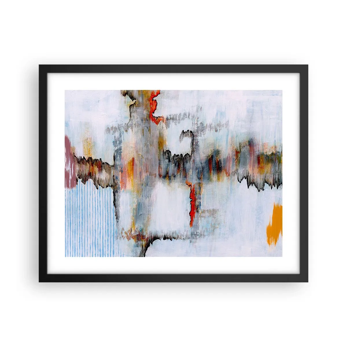 Poszter fehér keretben - Egy bottal a vízen - 50x40 cm
