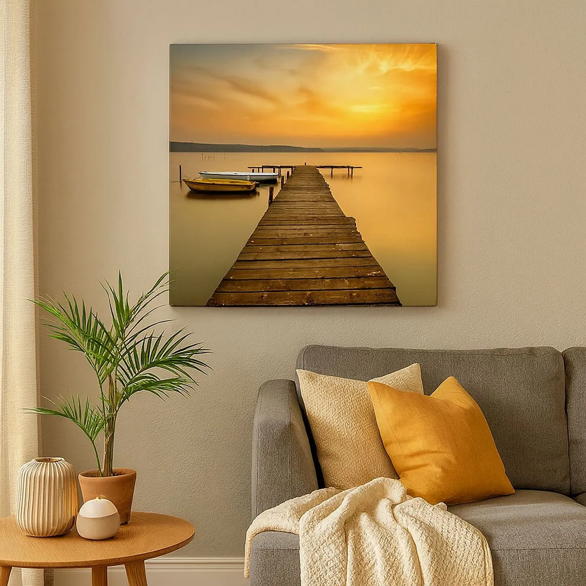 Vászonkép - Megnyitom neked az arany eget - 30x30 cm