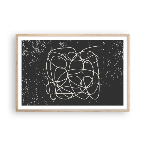 Poszter világos tölgy keretben - Gondolatok elkalandozása - 91x61 cm