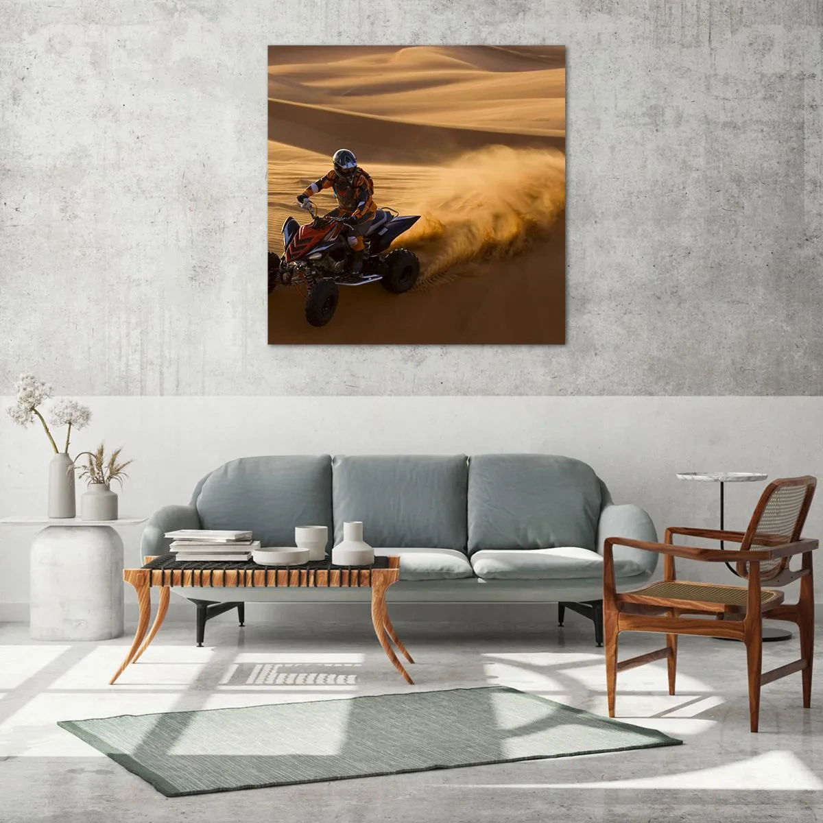 Üveg kép - A homok hullámain - 30x30 cm