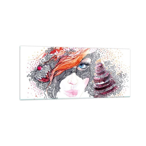 Üveg kép - Vele minden nap ünnep - 120x50 cm