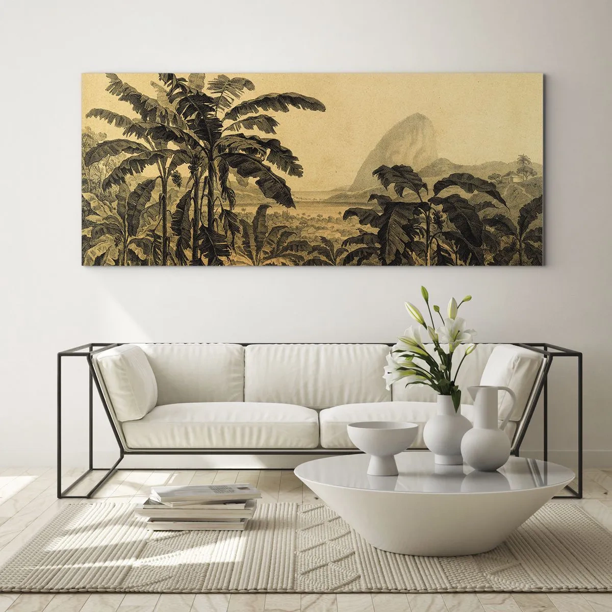 Üveg kép - Gyarmati klímában - 120x50 cm