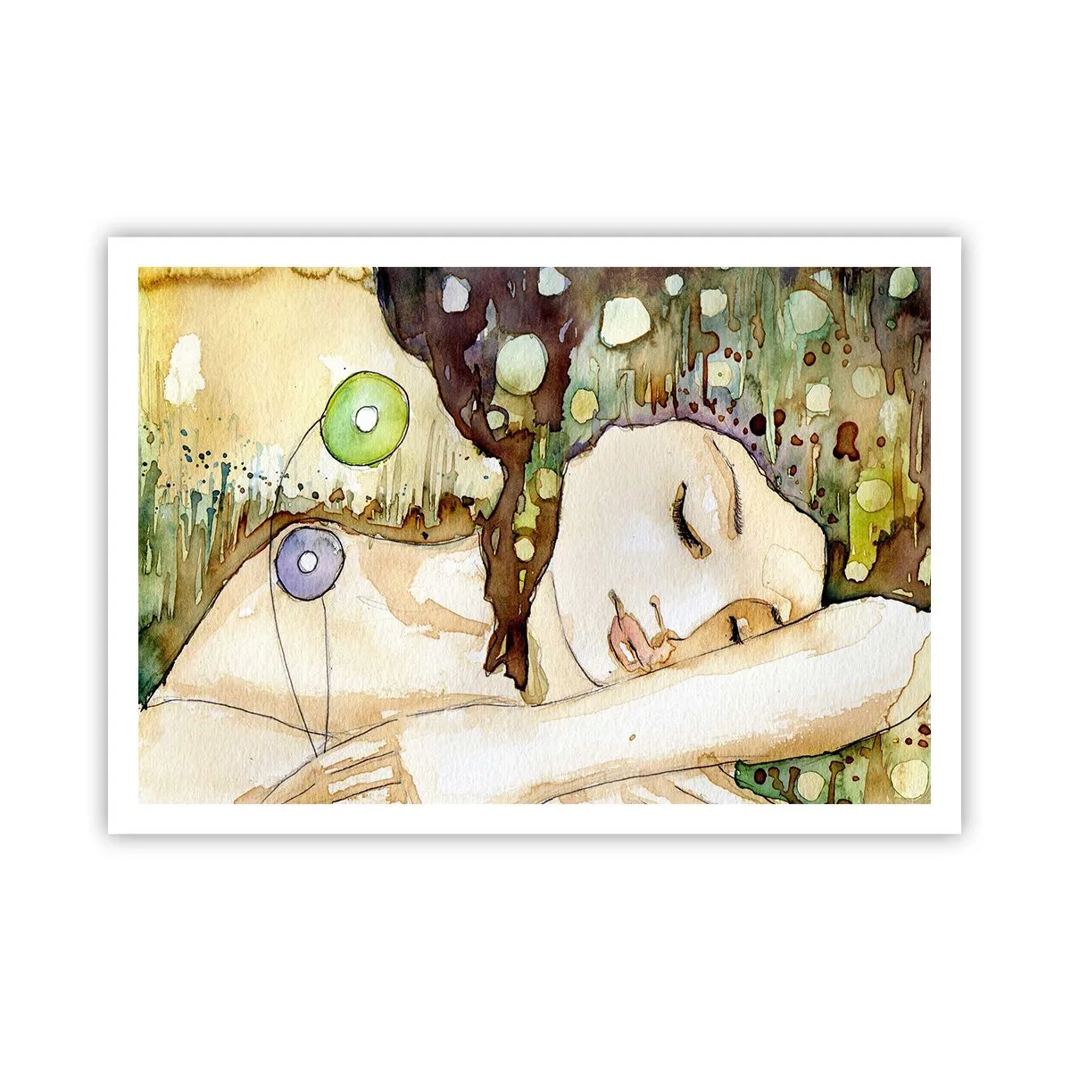 Poszter - Smaragd-ibolya álom - 100x70 cm