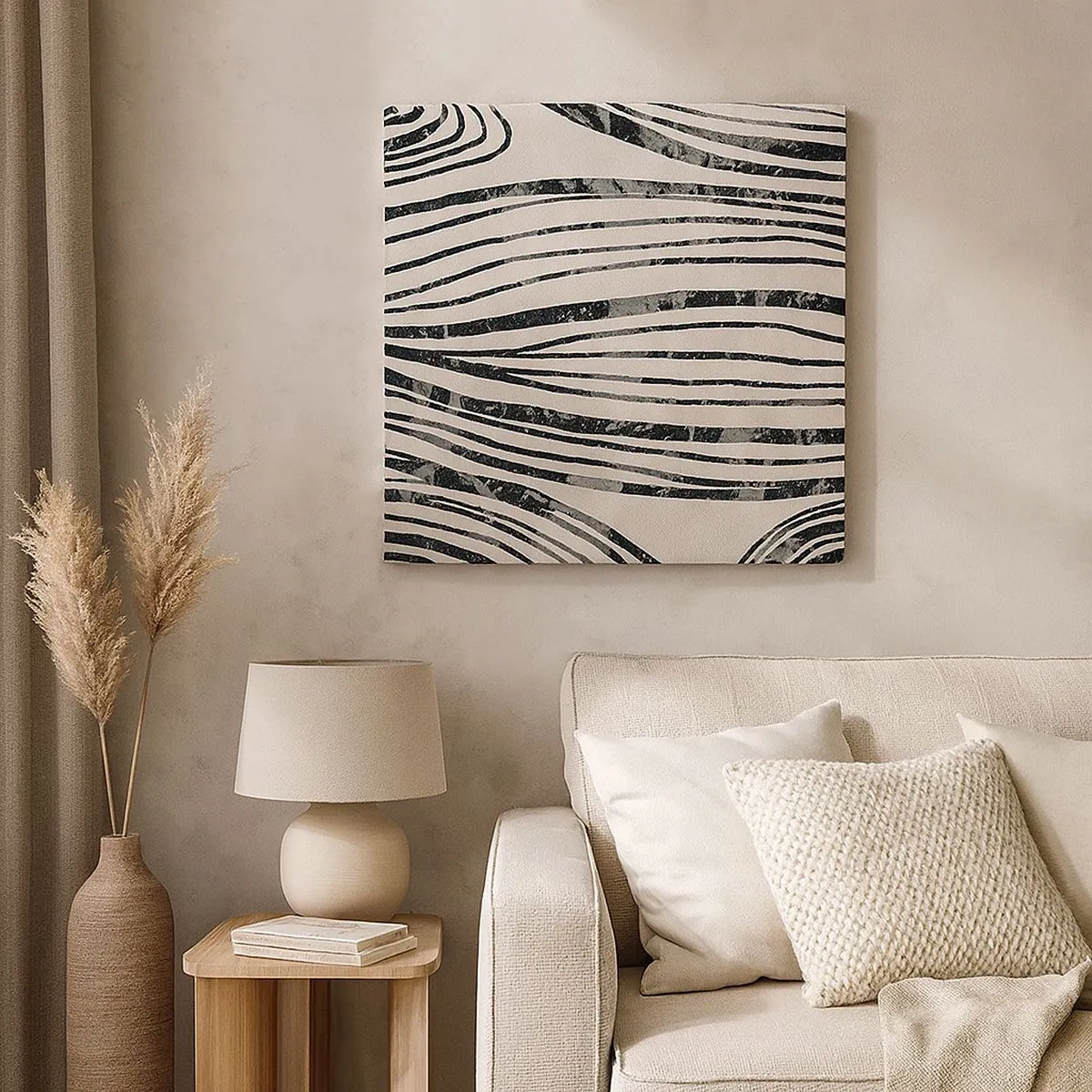 Vászonkép - Vonalak csobbanása - 30x30 cm