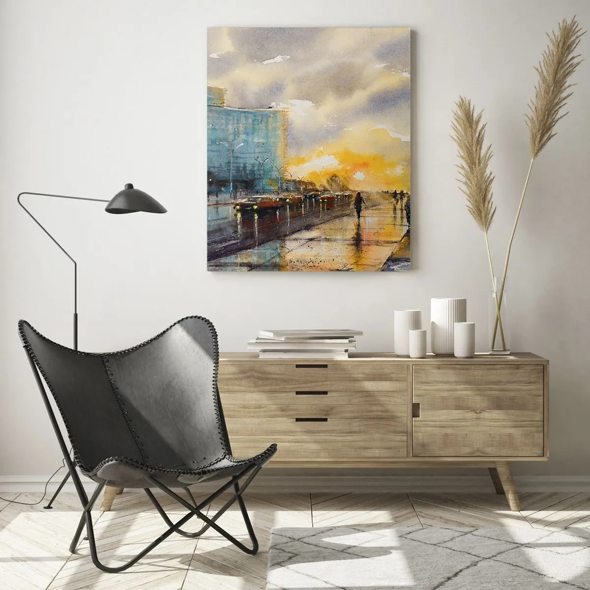 Üveg kép - Élet a parton - 50x70 cm