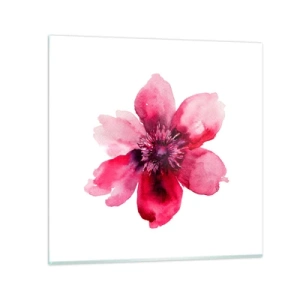 Üveg kép - Kármin illatos csók - 40x40 cm