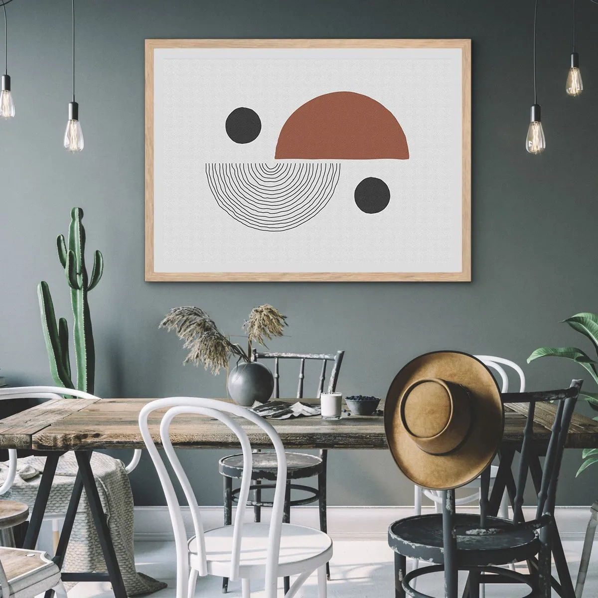 Poszter világos tölgy keretben - A kerék tökéletessége - 70x50 cm