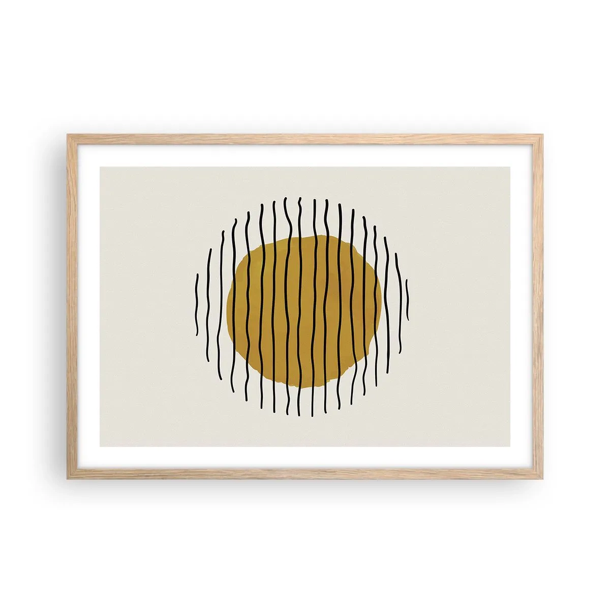 Poszter világos tölgy keretben - A hőtől remegő absztrakció - 70x50 cm