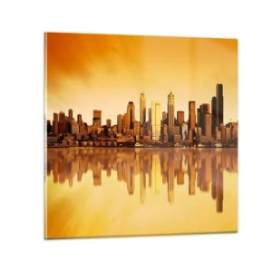 Üveg kép - A metropolisz csendje - 70x70 cm
