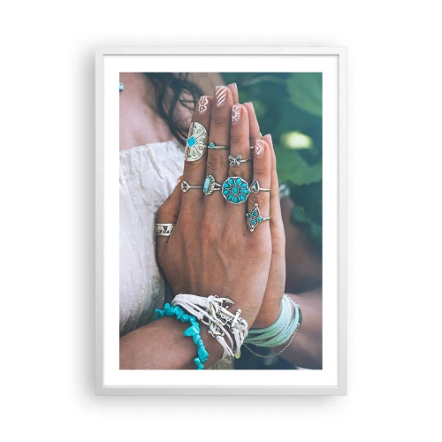 Poszter fekete keretben - Üdvözöljük a lét középpontjában - 50x70 cm