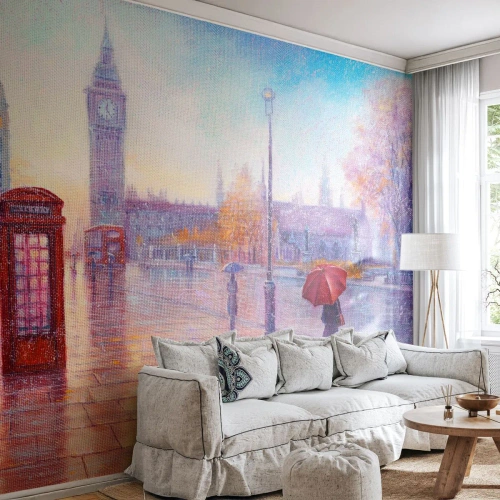 Fotótapéta Premium Sand -  Őszi nap Londonban - Város, London, Építészet - 450x315 cm