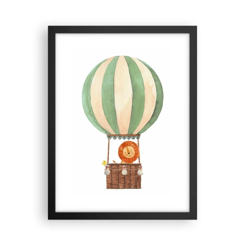 Poszter fehér keretben - Leon utazásai - 30x40 cm