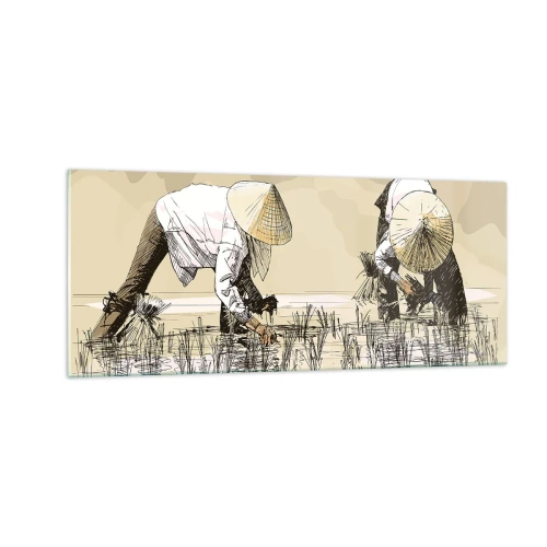 Üveg kép - Sikeres betakarítást - 100x40 cm