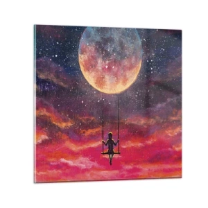 Üveg kép - Álmodozva - 30x30 cm