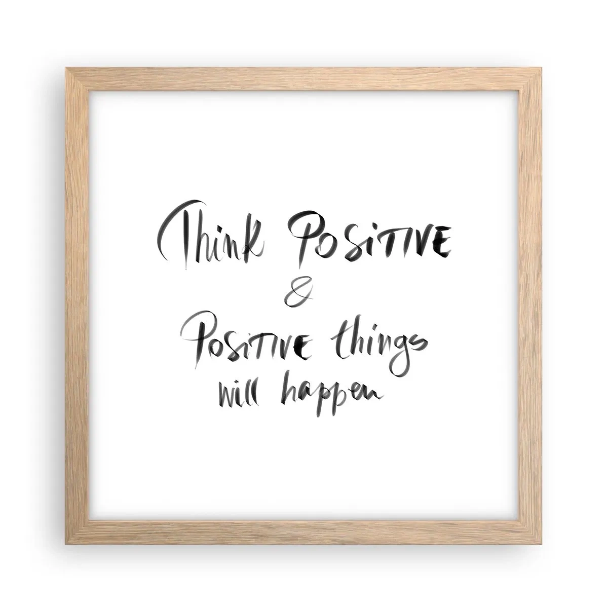 Poszter világos tölgy keretben - Hogyan élj? - 30x30 cm