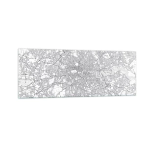 Üveg kép - A londoni labirintus térképe - 140x50 cm