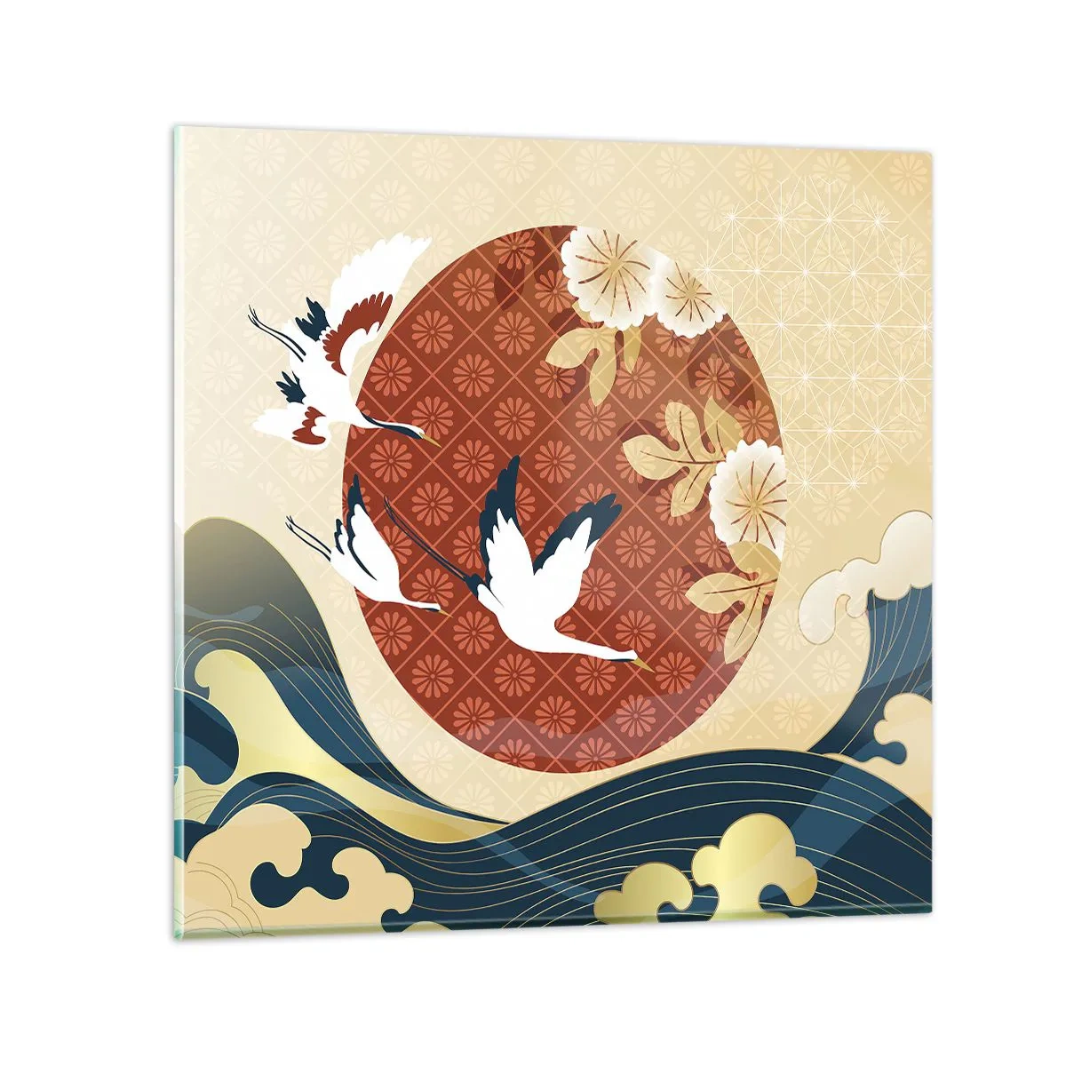 Üveg kép - Japán mese - 30x30 cm