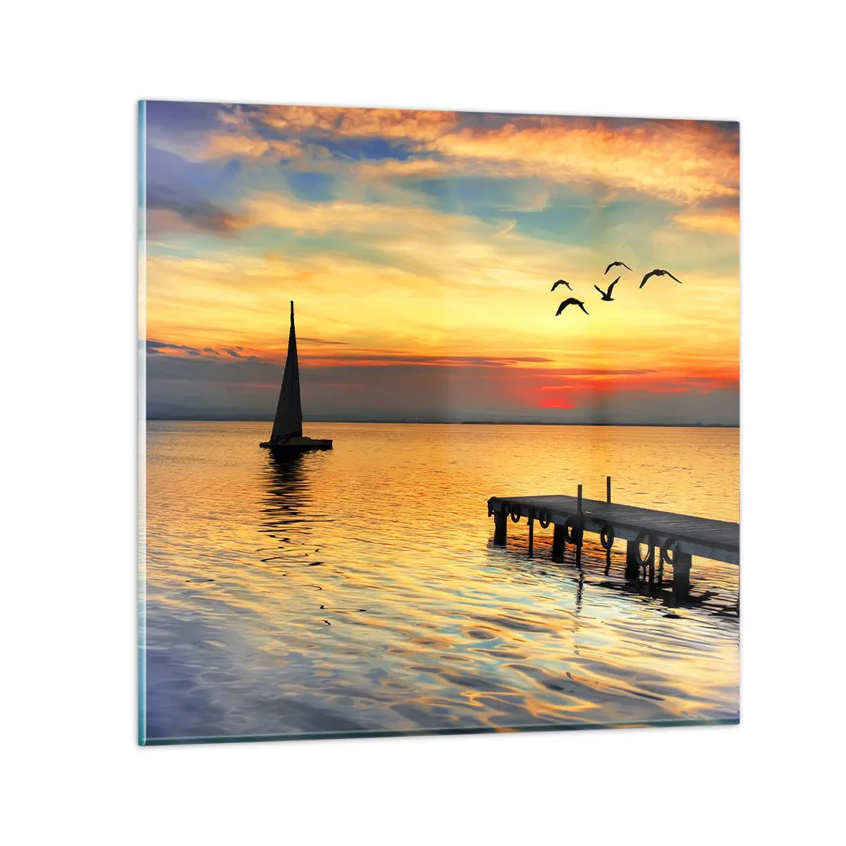 Üveg kép - Az esti visszatérések - 30x30 cm