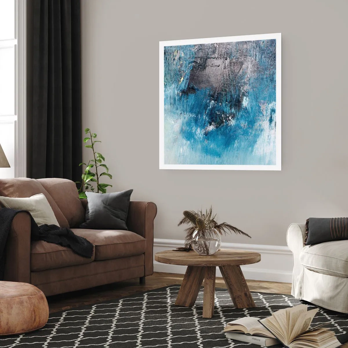 Poszter - Kék rapszódia - 60x60 cm