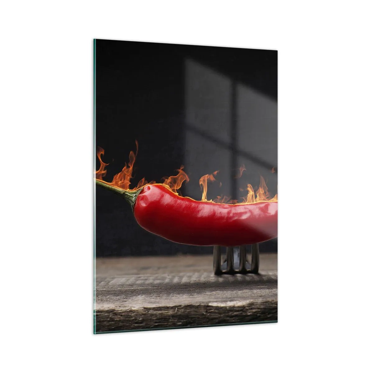 Üveg kép - Tüzes előétel - 50x70 cm