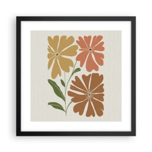 Poszter fehér keretben - Természet és geometria - 40x40 cm