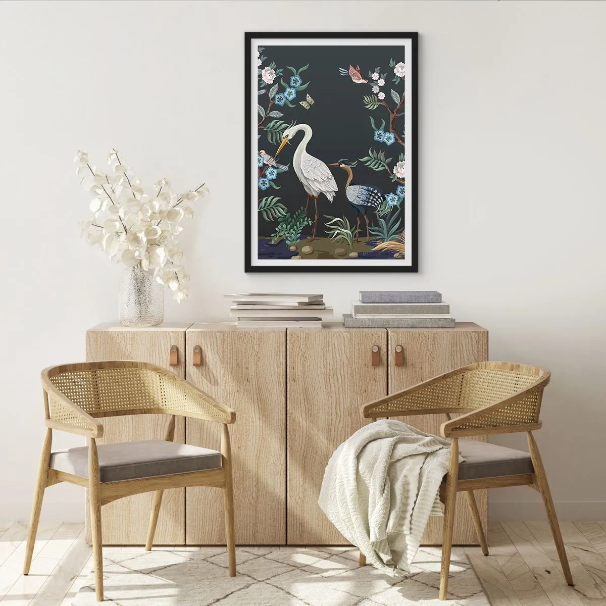 Poszter fehér keretben - Madar parádé - 70x100 cm