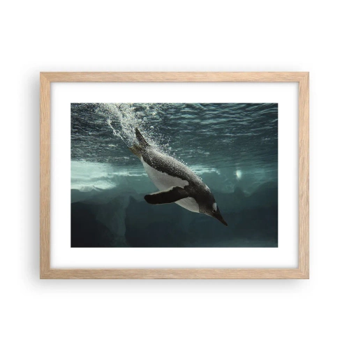 Poszter világos tölgy keretben - Üdv a világomban - 40x30 cm