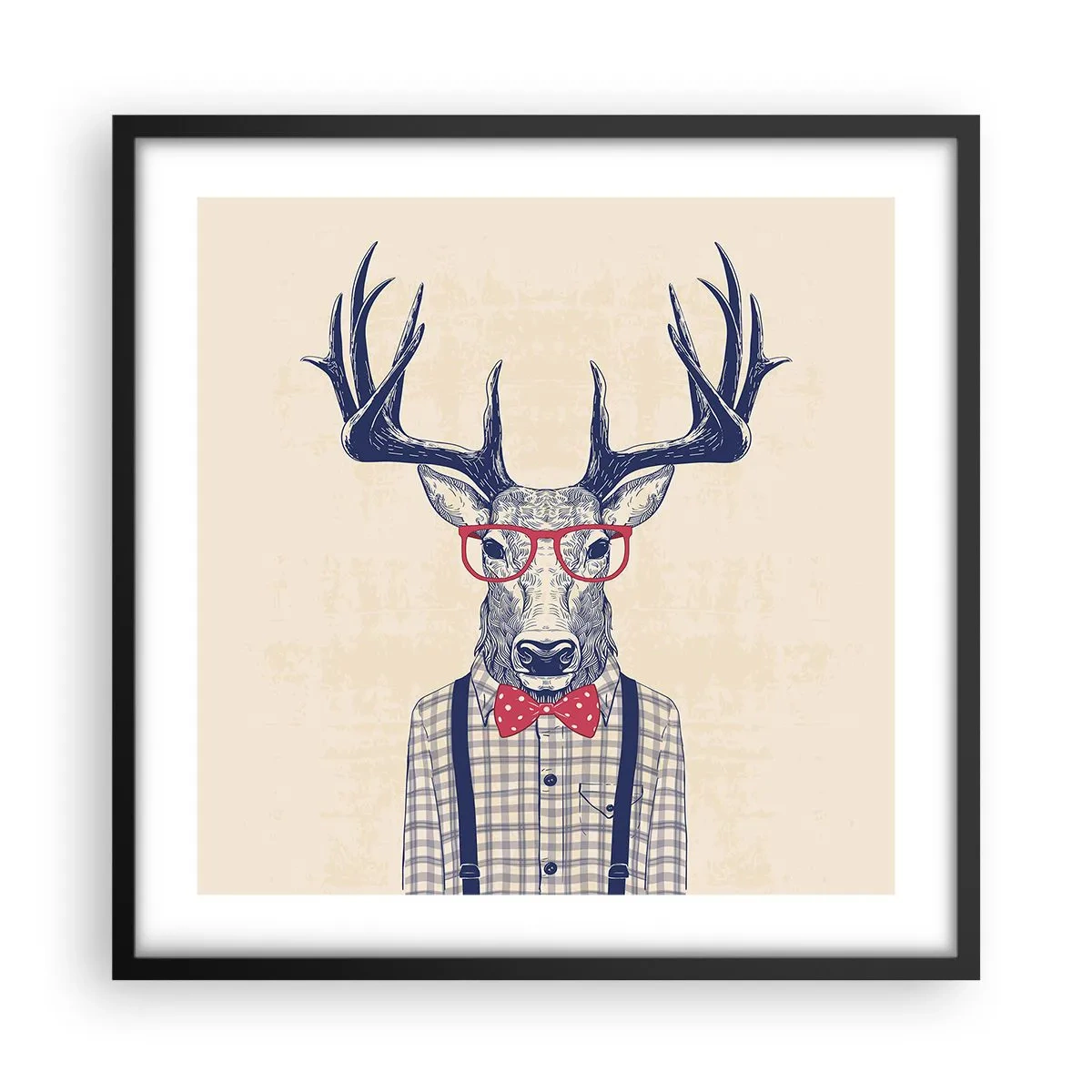 Poszter fehér keretben - Mókás extravagancia - 50x50 cm