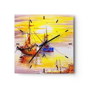 Falióra, Óra - Megérdemelt pihenés a kikötőben - 30x30 cm