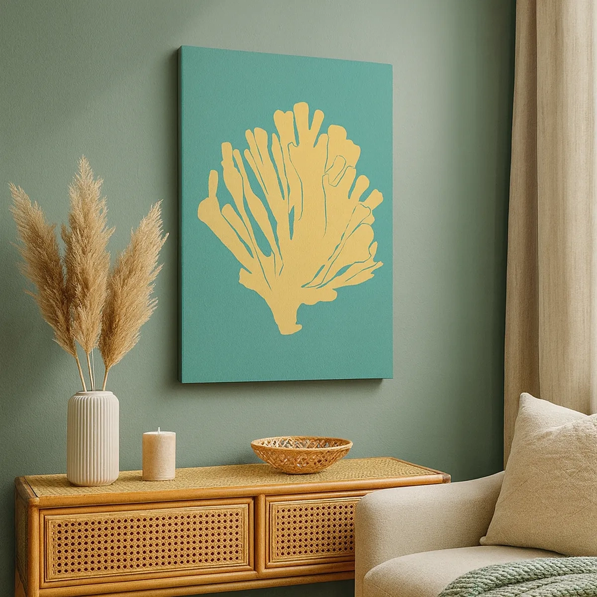 Vászonkép - Egy vízalatti erdő bokra - 50x70 cm