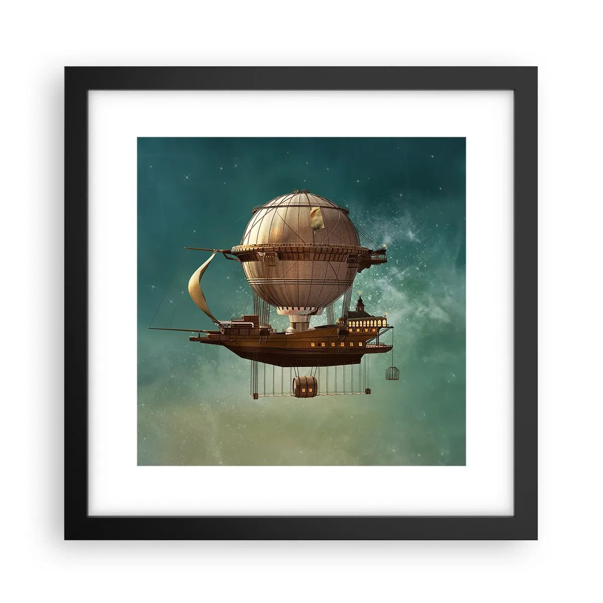 Poszter fehér keretben - Julius Verne üdvözöl - 30x30 cm