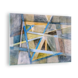 Üveg kép - Absztrakt kompozíció geometriai alakzatokkal - 70x50cm - Egyenesen vagy átlósan? - Modern fali dekoráció nappalihoz és hálószobához ARTTOR
