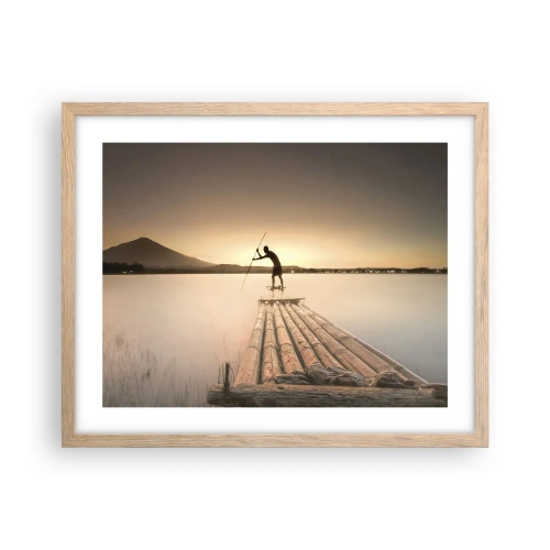 Poszter világos tölgy keretben - Pihenés előtt - 50x40 cm