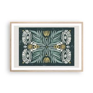 Poszter világos tölgy keretben - Mint egy népi kivágás - 91x61 cm
