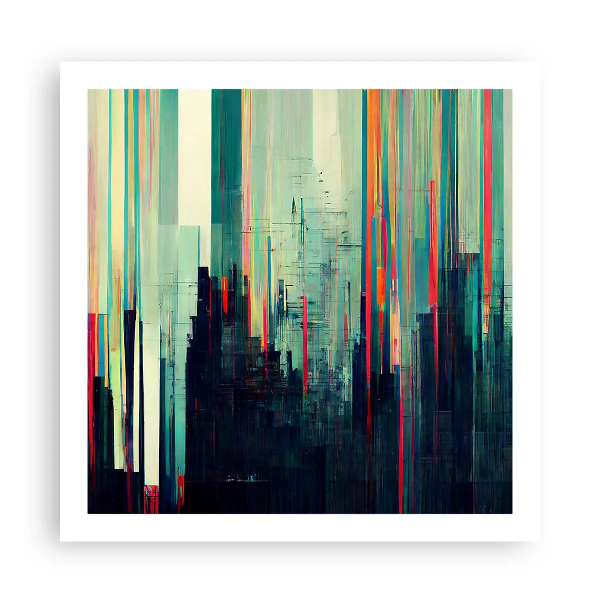 Poszter - Futurisztikus város - 60x60 cm