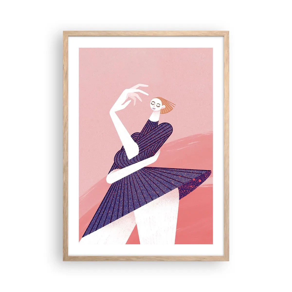Poszter világos tölgy keretben - Minden lépés egy táncos pas - 50x70 cm