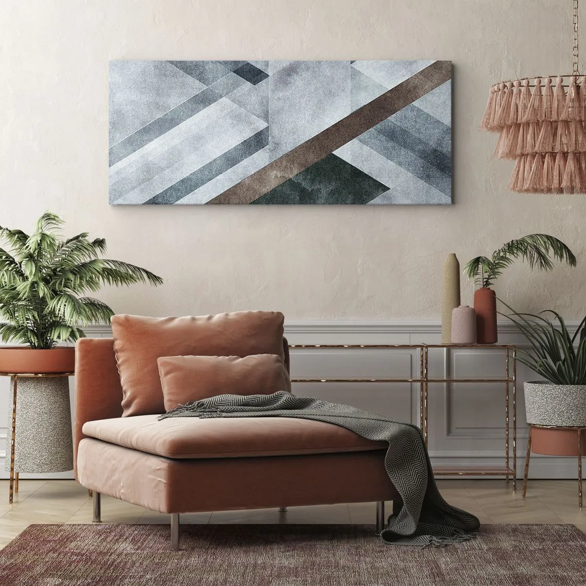 Vászonkép - A geometria kifinomult eleganciája - 160x50 cm