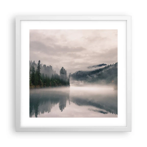 Poszter fekete keretben - Ábrándosan, ködben - 40x40 cm