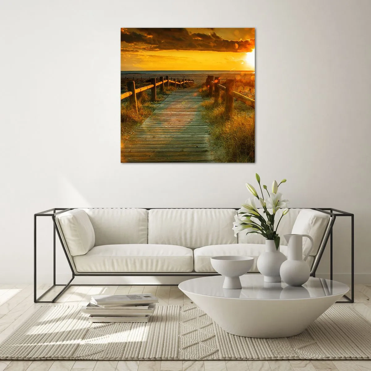 Üveg kép - Régi aranyban fürdetve - 60x60 cm