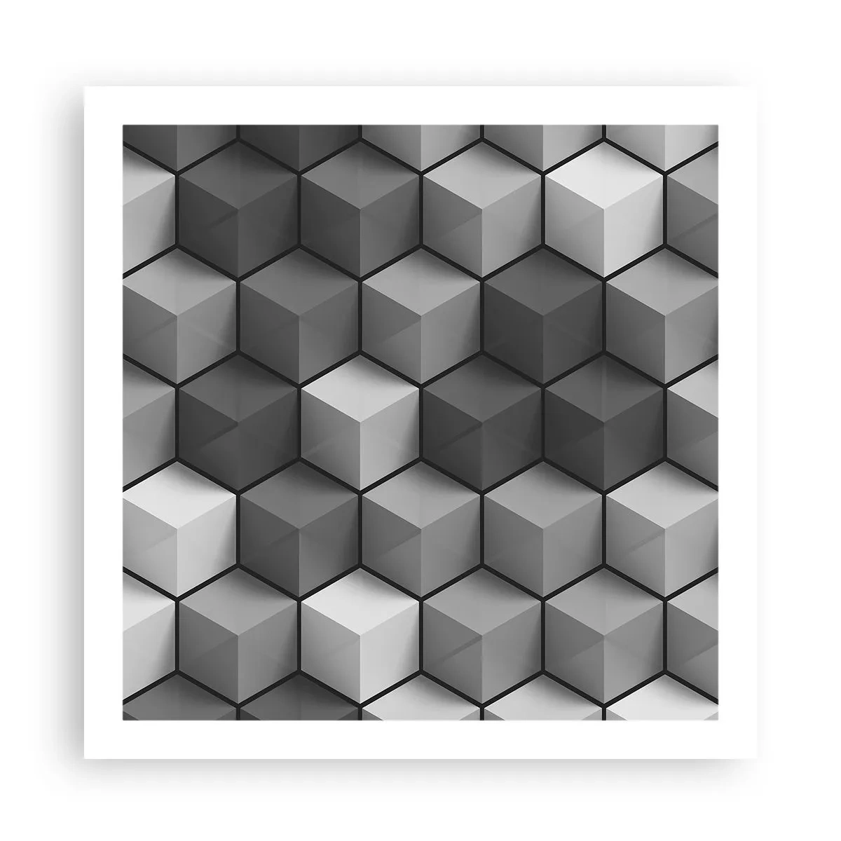 Poszter - Kubista kirakós - 60x60 cm