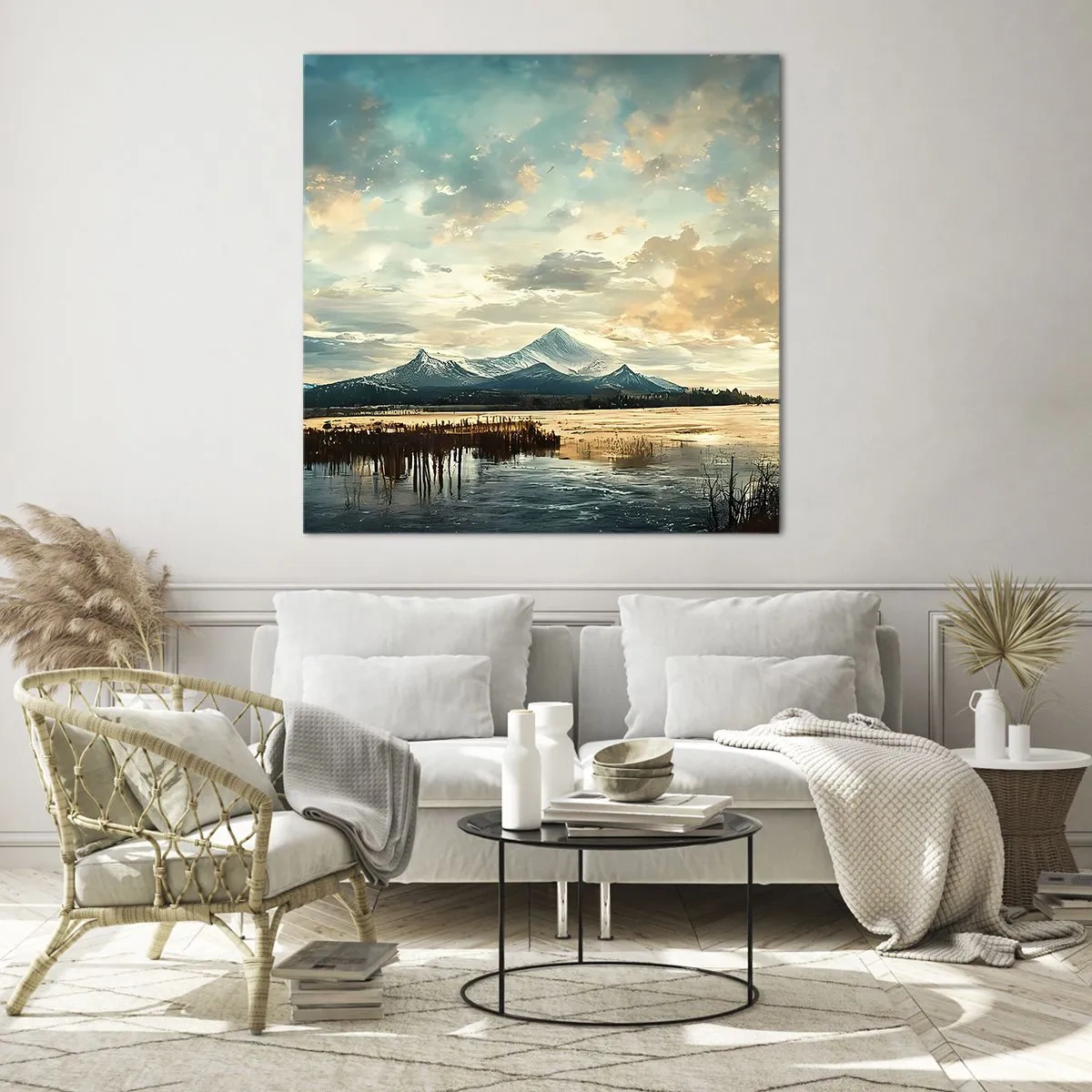 Üveg kép - Az ég védelme alatt - 70x70 cm