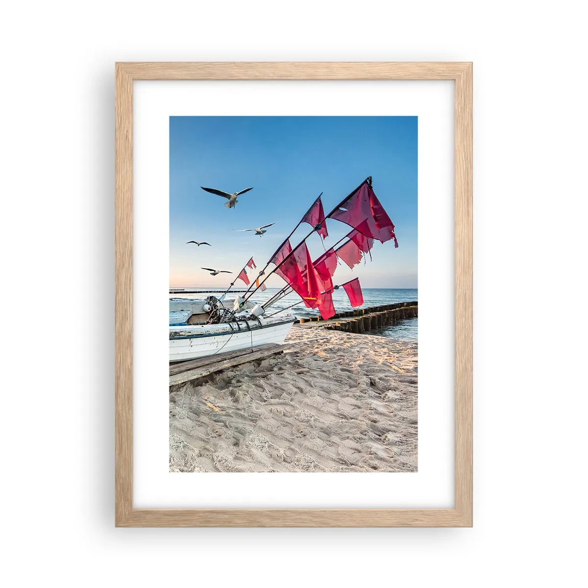 Poszter világos tölgy keretben - Megérdemelt pihenés - 30x40 cm