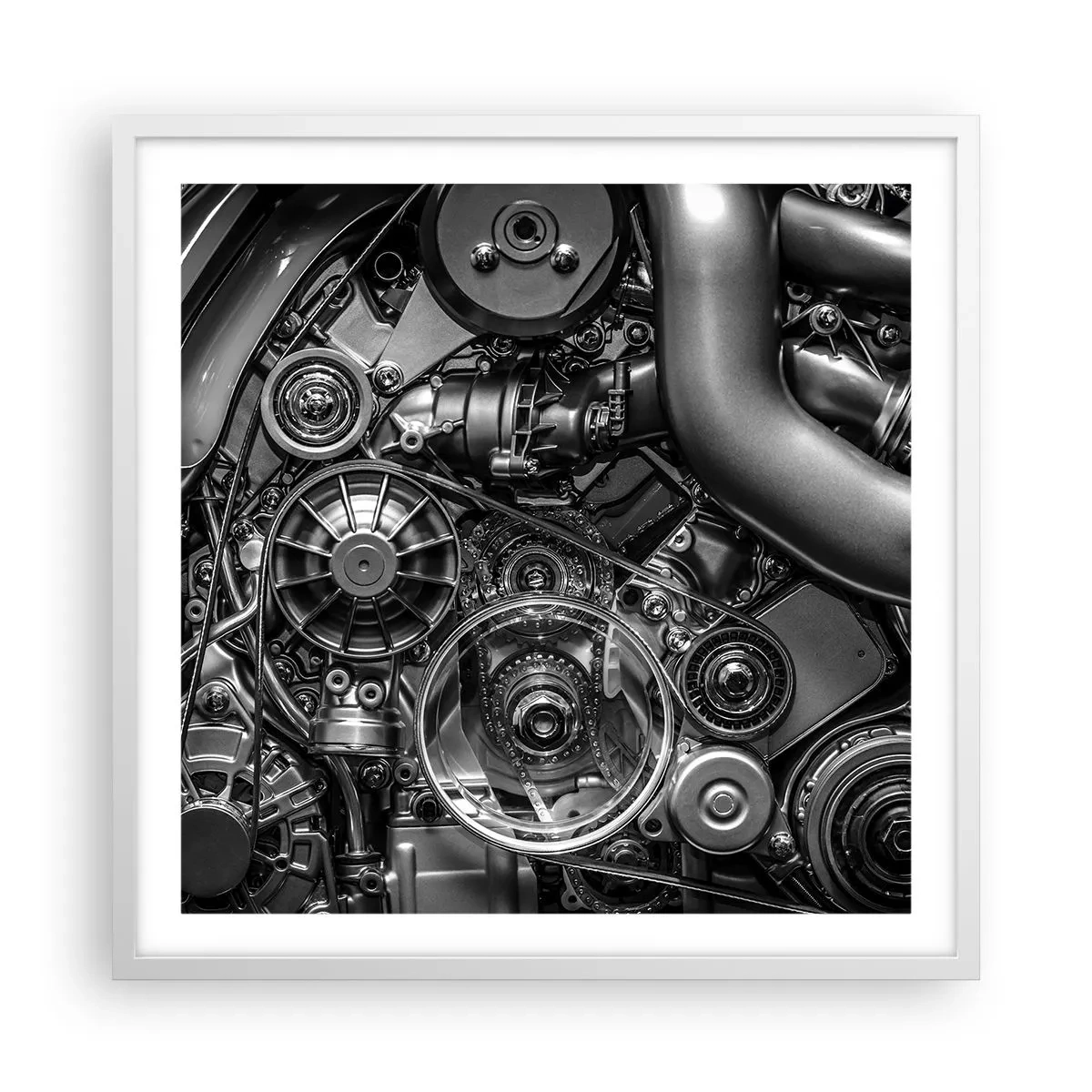 Poszter fekete keretben - A mechanika költészete - 60x60 cm